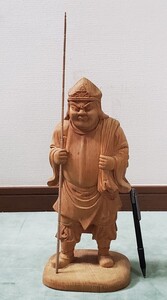 即決　木彫り彫刻 大黒様　立ち大黒 （検索　仏像 大黒様 仏教美術　仏具　アンティーク　美術品　インテリア　コレクション　s5/1109