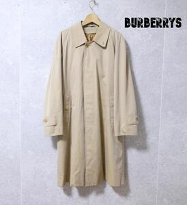 美品 BURBERRYS バーバリーズ ステンカラーコート B91A ノバチェック 2WAY ライナー 比翼ボタン ロング丈 バルマカーンコート ベージュ