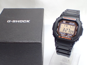 11712[T]CASIO カシオ G-SHOCK GW-M5610R メンズ腕時計 スクエア デジタル 電波ソーラー ブラック×オレンジ