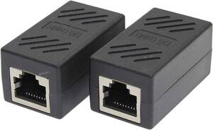 LUYING RJ45 LANケーブル用中継コネクタ RJ45 延長 アダプタ メス-メス ギガビット 対応 8P8C コンパクト