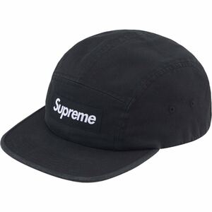 【新品 黒 24SS Washed Chino Twill Camp Cap】 supreme キャンプキャップ box logo s leopard denim corduroy military new era