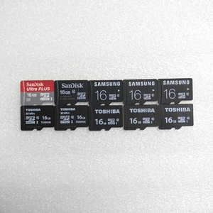 ■ microSDHC 16GB ■ まとめて 10枚セット / 動作品 フォーマット済 ジャンク 扱い microsd MicroSD / E271