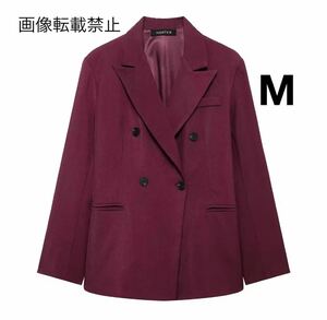 vintage ヴィンテージ レトロ ダブル テーラードジャケット ブレザー アウター Mサイズ レディース★ZARA 好きな方に★秋冬新作 新品★