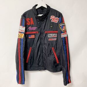 Blauer. U.S.A ブラウアー ナイロン ジャケット サーキット ワッペン XXL 古着