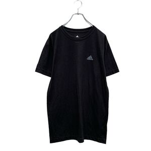 adidas 半袖 ロゴTシャツ S ブラック アディダス クルーネック クライマライト ワンポイント 古着卸 アメリカ仕入 a604-6563