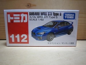 37 絶版・希少 トミカ No 112 スバル ＷＲＸ ＳＴＩ Type S