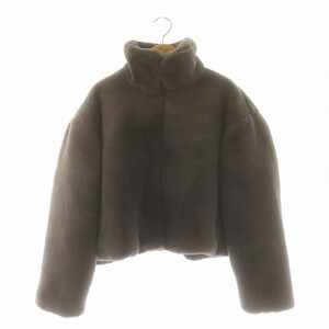 マウジー MOUSSY 23AW FAUX FUR STAND COLLAR ジャケット スタンドカラー F チャコールグレー /HK ■OS レディース