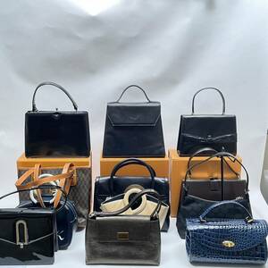 まとめ大量!! 90s japan used デザインroberta HANAE MORI BALLY kitamura charles JOURDAN など ゴールド金具 ハンドバッグ など F2-4