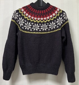  新品 手編みランド♪ レディス　ノルディックロピ　セーター[M～L]273