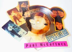 1985 Paul McCartney and Wings Spies Like Us UK 変形ピクチャーレコード 