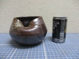 薩摩長太郎　黒薩摩焼き　花器　花瓶　検　工芸品 陶芸 日本の陶磁 さつま