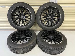 レイズ ホムラ 8.5j +38 20インチ 17年製 235/55r20 スタッドレスタイヤ ダンロップ ウインターマックス02 空気圧センサー レクサス RX