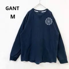 GANT ガント 長袖シャツ ワッフル生地 プリント クルーネック メンズ M