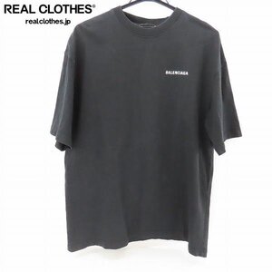 ☆【JPタグ】BALENCIAGA/バレンシアガ バックロゴプリントオーバサイズTシャツ 612966 TIVG5/XS /UPK