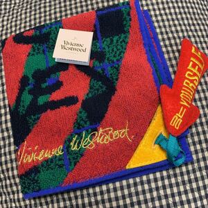 ヴィヴィアンウエストウッド vivienne westwood マスコット付タオルハンカチ チャーム ストラップ 未使用A