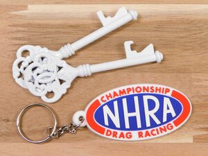 ◆送料\110◆【NHRA・全米ホットロッド協会】※《企業ロゴ・ラバーキーホルダー》　アメリカン雑貨　キーリング　RC082