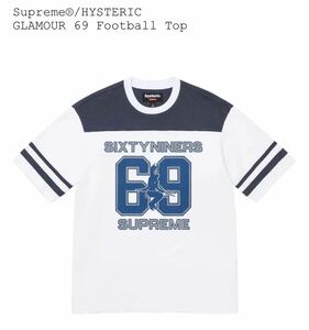 サイズS Supreme x HYSTERIC GLAMOUR 69 Football Top White シュプリーム x ヒステリックグラマー フットボール トップ ホワイト Tシャツ