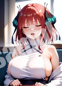 8009　五等分の花嫁 中野二乃　同人 ポスター A4 高画質印刷 美少女 アニメ イラスト AIアート 高品質　