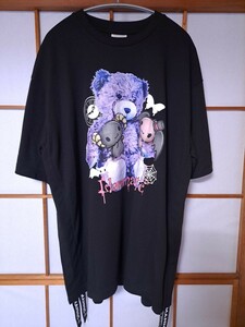 新品未使用 SANRIO　ルロロマニック　くま　地雷　病み　 L　半袖 Tシャツ メンズ ルームウェア パジャマ 　即決送料無料　Aら　ビック　