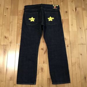 BAPESTA denim Mサイズ a bathing ape BAPE sta デニム エイプ ベイプ アベイシングエイプ jeans star スター NIGO w8