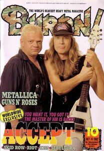 BURRN!　平成4年10月号　ACCEPT METALLICA 他