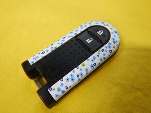 ◆ダイハツ純正スマートキー◆007AC0154/2EE-00608AB◆送料無料　花柄　ブルー　2ボタン　キャンバス/キャスト/タント　【24122309】