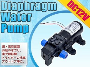 汎用 12V 60W 5L/分 ダイヤフラム 電動 ウォーターポンプ 小型 給水 ポンプ 洗車 アウトドア シャワー キッチンカー 水道