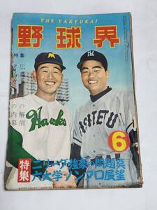 ５９　昭和30年6月号　野球界　千葉茂　吉田義男　白坂長栄　飯田徳治　岡本伊三美　広岡達朗　広岡富夫　空谷泰　川上哲治　仰木彬　