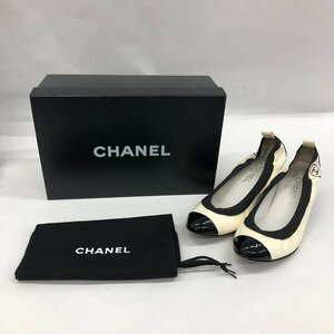 CHANEL シャネル　 ヒール　エナメル　E G26634 38 1/2 C 箱付属品付き【CHAPC009】