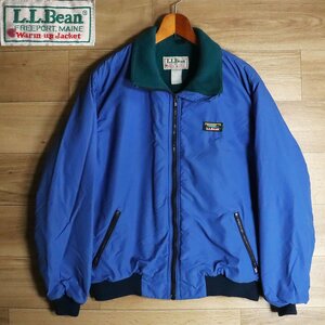 J8K/Y7.10-6　L.L.Bean　エルエルビーン　ウォームアップジャケット　ナイロンジャケット　裏地フリース　ブルゾン　アウトドア