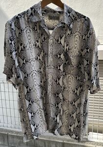 WACKO MARIA HAWAIIAN SHIRT S/S -TYPE 7- Mサイズ IVORY [23SS-WMS-HI11] ワコマリア スネーク パイソン アロハシャツ