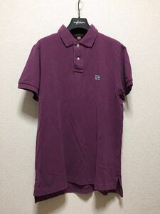 BURBERRY BRIT バーバリー ブリット ポロシャツ 半袖ポロシャツ 紫 L ダメージ加工ポロシャツ