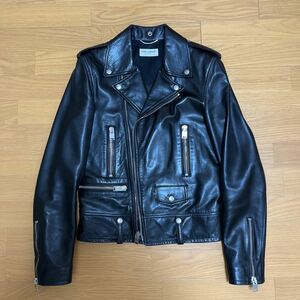 2013SS L01 44 SAINT LAURENT サンローラン レザーダブルライダースジャケット エディスリマン