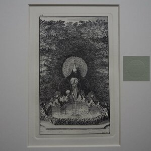 【金富士】値下げ中 ルーヴル美術館制作　銅版画　孔雀とイナチングール　刻印あり