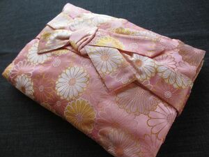 13絃用 お箏/お琴ケース 琴袋(丸袋) ピンク系 T003