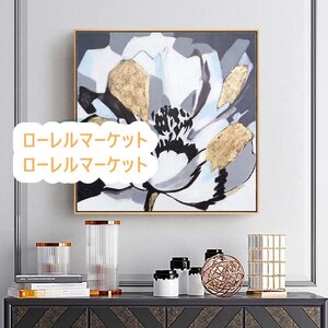 廊下壁画 油彩 E 応接間掛画 極美品★ 『花』 純粋な手描きの絵画 玄関飾り