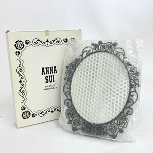 未使用品◆ANNA SUI アナスイ BEAUTY MIRROR L 鏡 ◆箱付 ブラック ミラー レディース 雑貨