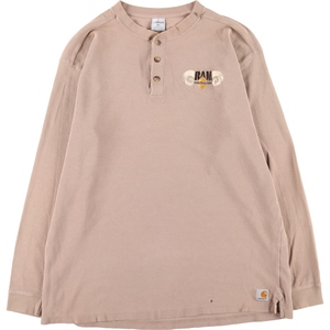 古着 カーハート Carhartt ヘンリーネック ロングTシャツ ロンT メンズXL /eaa432305