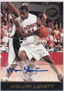 NBA 1999 Press Pass SE auto Melvin Levett