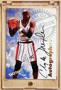 レア サイン 1997 -98 Skybox Autographics CLYDE DREXLER Auto / クライド ドレクスラー Autograph (1995 NBA Champion)