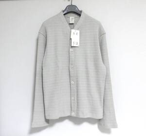 送料無料 定価5.9万 新品 seya. DRY RIB CARDIGAN L ユニセックス グレー 日本製 セヤ コットン ポリエステル リブ ニット カーディガン