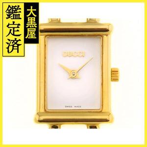 GUCCI　グッチ　チェンジベルト　1800L　ホワイト文字盤　ゴールドメッキ　GP　クオーツ　レディース時計【207】2148103751974