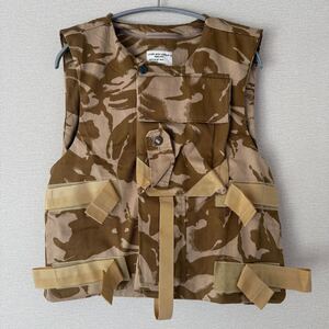 美品 90s イギリス軍 デザート迷彩 ボディアーマーカバー 190/108 ベスト カモフラ