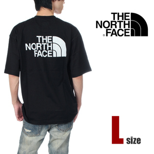 【新品】ノースフェイス Tシャツ L 黒 ブラック メンズ レディース THE NORTHFACE バックプリント 大きいサイズ 厚手 ブランド NT32434