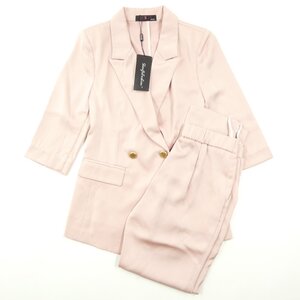 未使用 レディース ピンク 上下 スーツ セットアップ size S #1029002 ビジネス カジュアル パンツスーツ