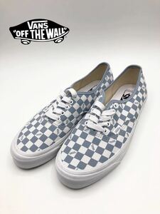 【未使用】 VANS バンズ ローカット スニーカー チェッカー柄 スケボー デッキシューズ サイズ28cm グレー 白 型番:507152