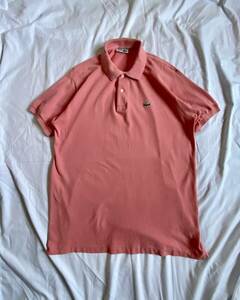 ヴィンテージ 70s 80s フランス製 CHEMISE LACOSTE ラコステ ポロシャツ サイズ５／L相当 レアカラー フレラコ 半袖 鹿の子 ユーロ古着