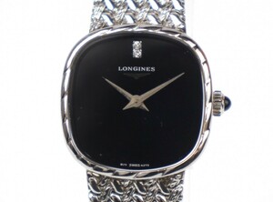 ◆ 1円 ～ 美品 稼働品 LONGINES / ロンジン L817.4 ヴィンテージ レディース ウォッチ 腕時計 手巻き ブラック文字盤 ２針 150932