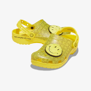 26cm クロックス Classic Translucent Smiley Clog クラシック トランスルーセント スマイリー クロッグ イエロー M8W10 新品