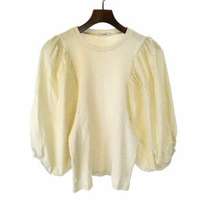 CLANE クラネ 20SS ARCHI LINE PUFF TOPS パフスリーブトップス アイボリー系 サイズ:1 レディース ITGIEBOIO9DS